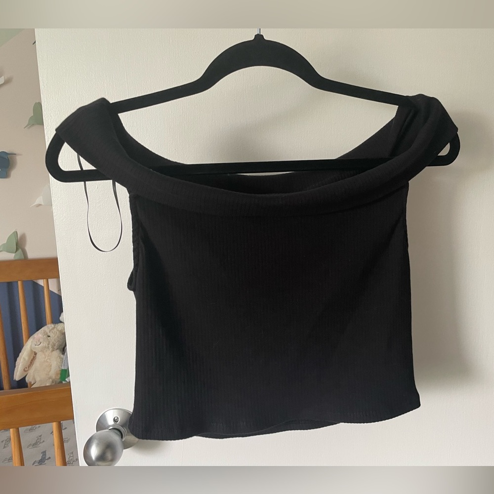 Zara off the shoulder crop top